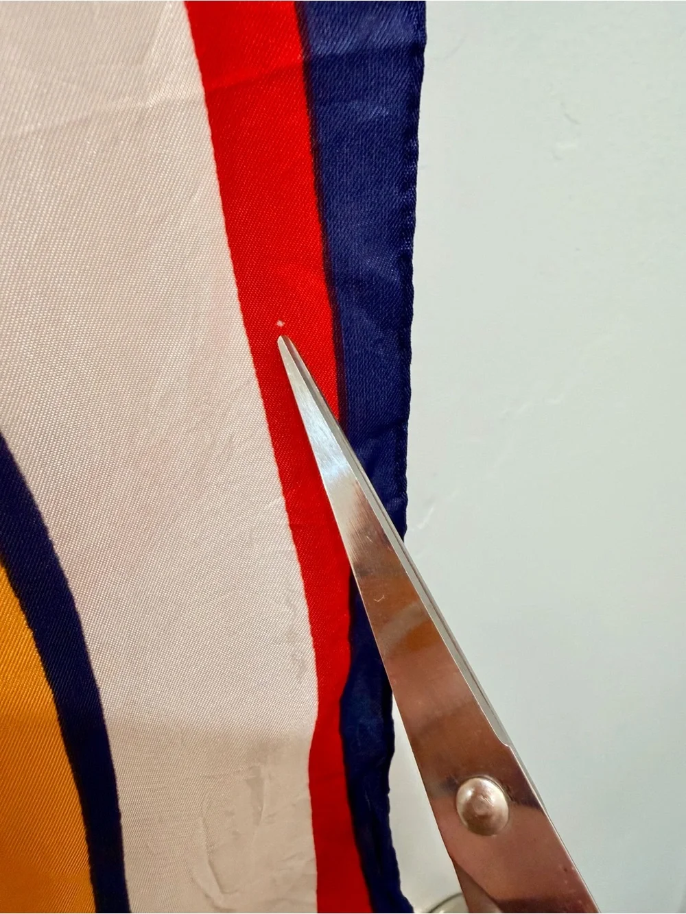 70s Vintage Psychedelic Wavy Multi Geometric Square Scarf Acetate Japan 23”